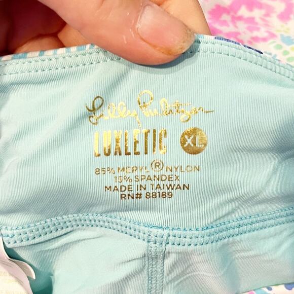 Lilly Pulitzer Luxletic Alia Mini Skirt Skort Blue Pink XL - Picture 3 of 6